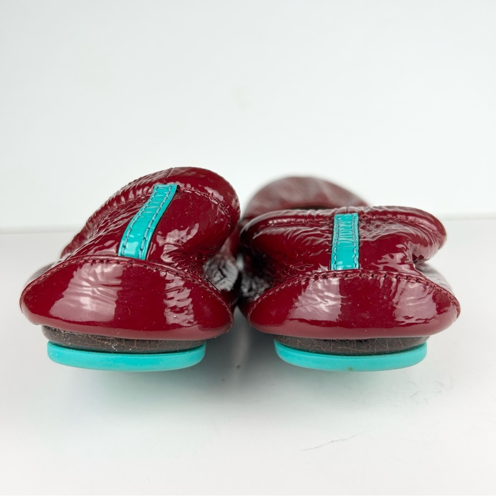 Tieks Ruby Red Patent Leather Packable Ballet Flats Size 6 - Picture 5 of 12